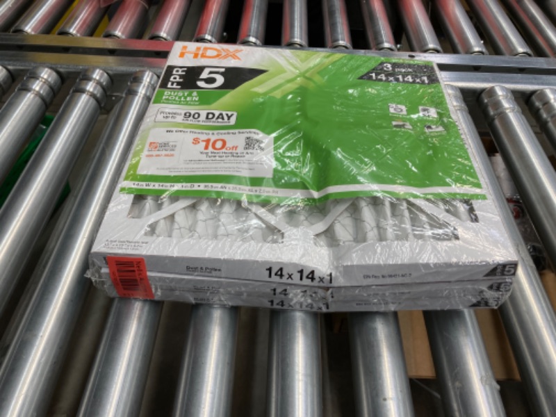Photo 1 of 14 in. x 14 in. x 1 in. Standard Pleated Air Filter FPR 5 (3-Pack)