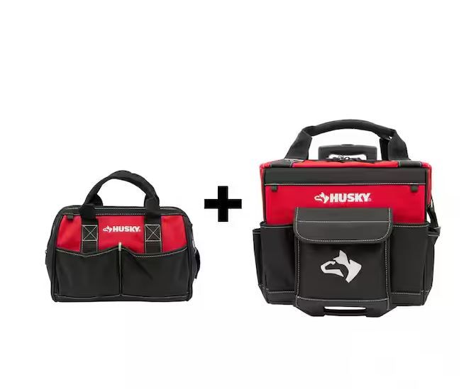 Photo 1 of 14 in. Rolling Tool Bag with Stackable 12 in. Tool Bag