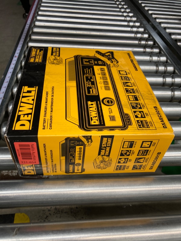 Photo 5 of DEWALT DXAEC801B 30 Amp Bench Battery Charger: 80 Amp Engine Start, 2 Amp Maintainer, 120V AC Outlet, 3.1A USB Port, Battery Clamps Single Battery Charger