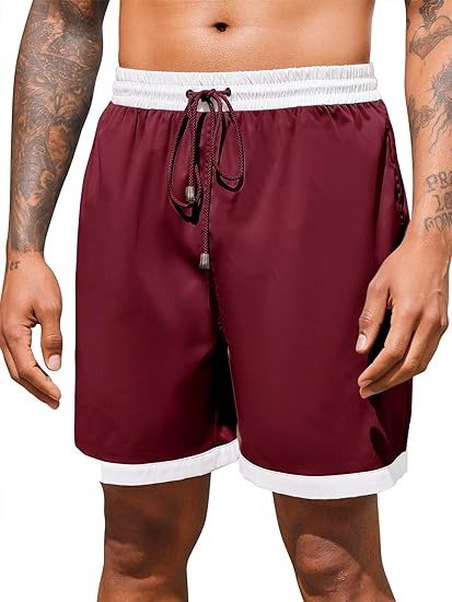 Photo 1 of PASLTER Mens Swim Trunks Quick Dry Beach Shorts Swimwear Drawstring Bathing Suit (L)