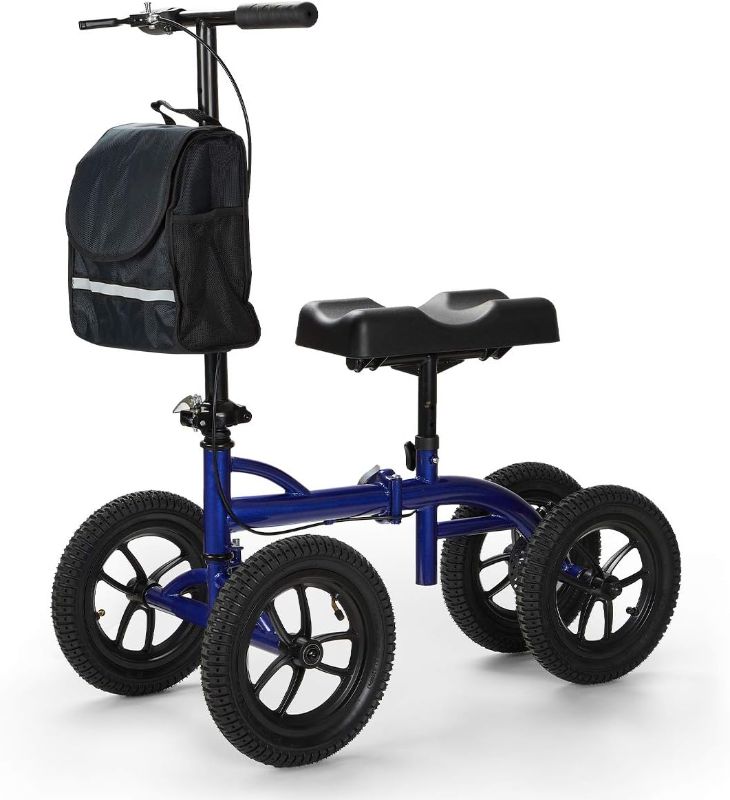 Photo 1 of OasisSpace Bariatric Knee Walker - Heavy Duty Knee Scooter with 12 inch Pneumatic for 500LB, All Terrain Knee Scooters for Foot Injuries Adult, Broken Leg