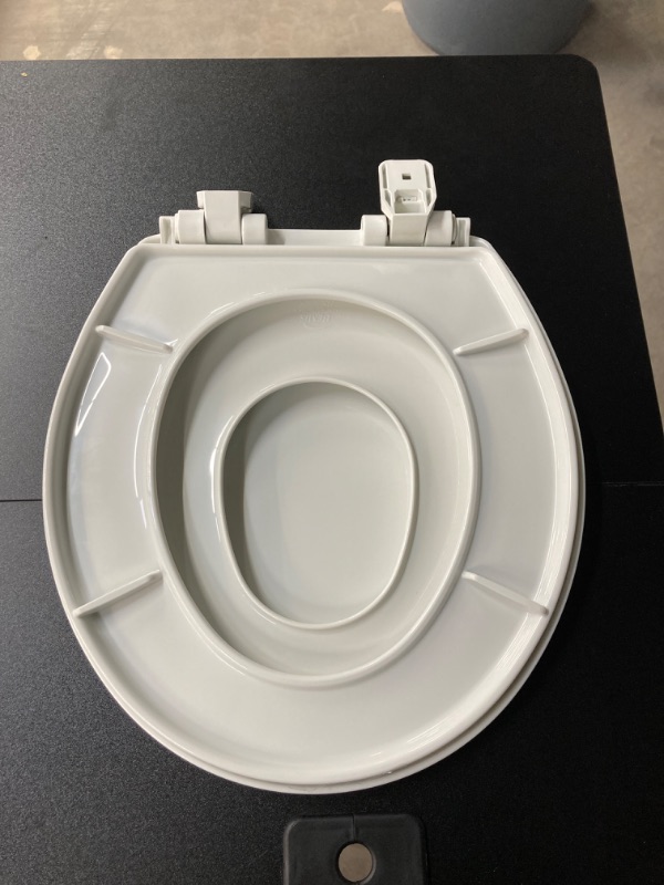 Photo 4 of *MAY BE MISSING PARTS*
Little2Big 81SLOW 000 Toilet Seat with Built-In Potty Training Seat, Slow-Close, and will Never Loosen, ROUND, White 1 Pack Round