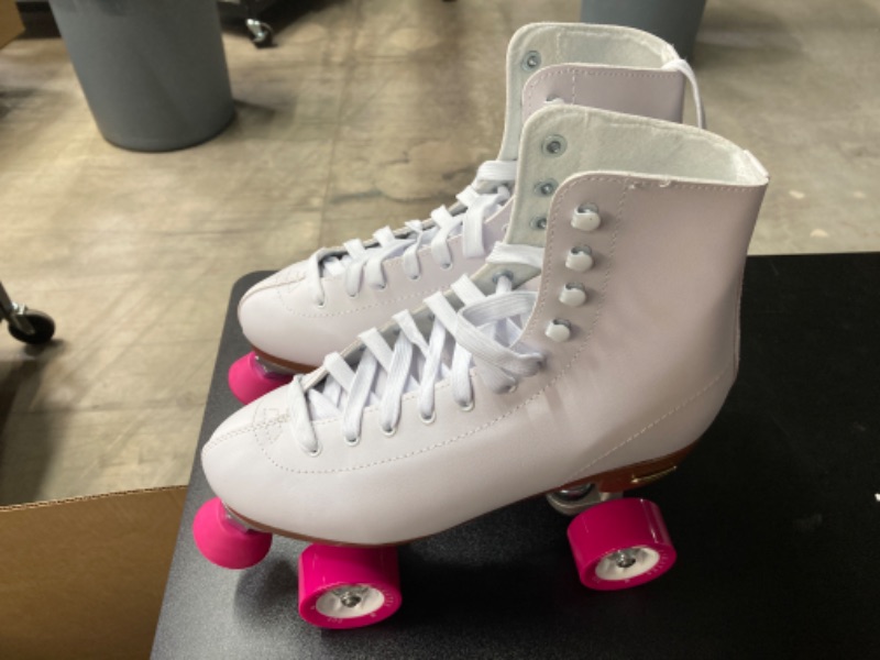 Photo 3 of 
CHICAGO Women's and Girl's Classic Roller Skates - Premium White Quad Rink Skates 10