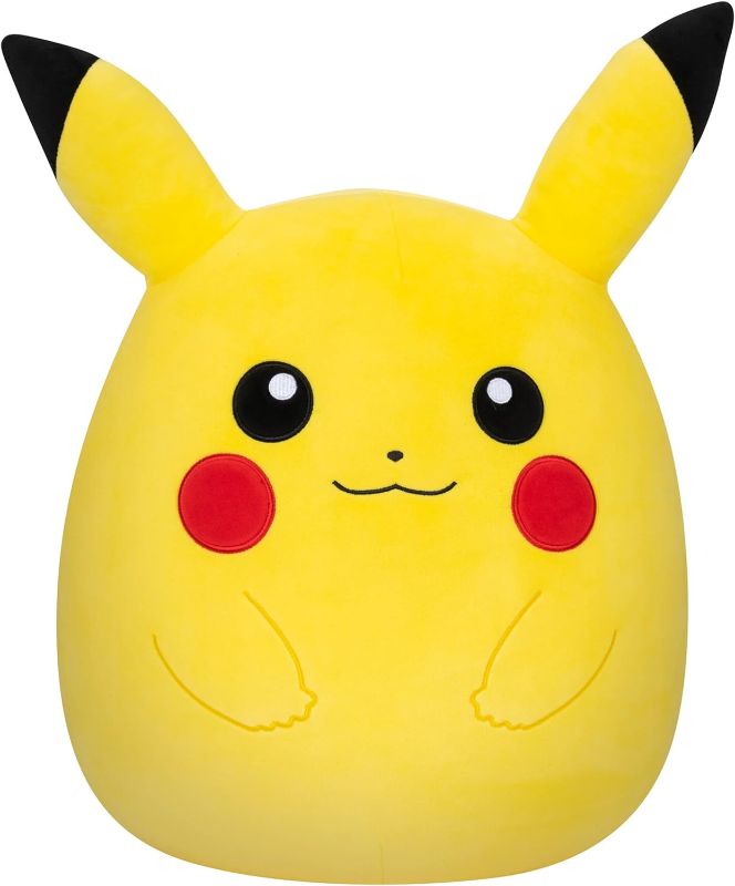 Photo 1 of Squishmallows Pokemon 14-Inch Pikachu Plush - Add Pikachu to Your Squad, Ultrasoft Stuffed Animal Large Plush, Official Kelly Toy Plush