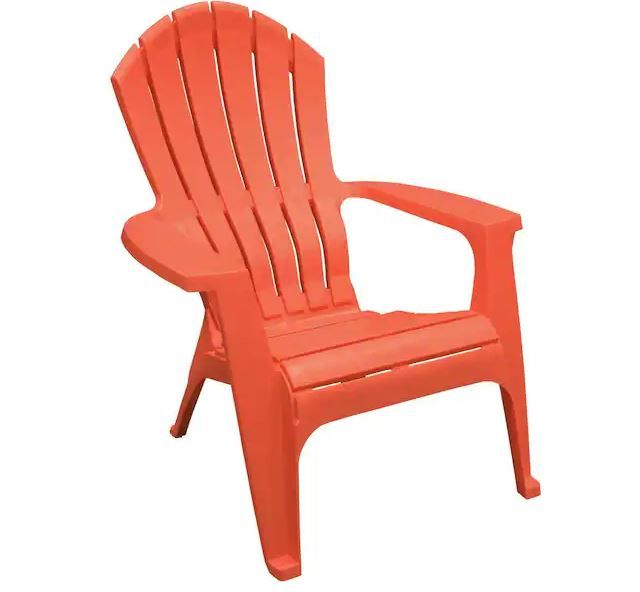 Photo 1 of **INCLUDES ORANGE AND BROWN CHAIR**

RealComfort Carnival Resin Plastic Adirondack Chair