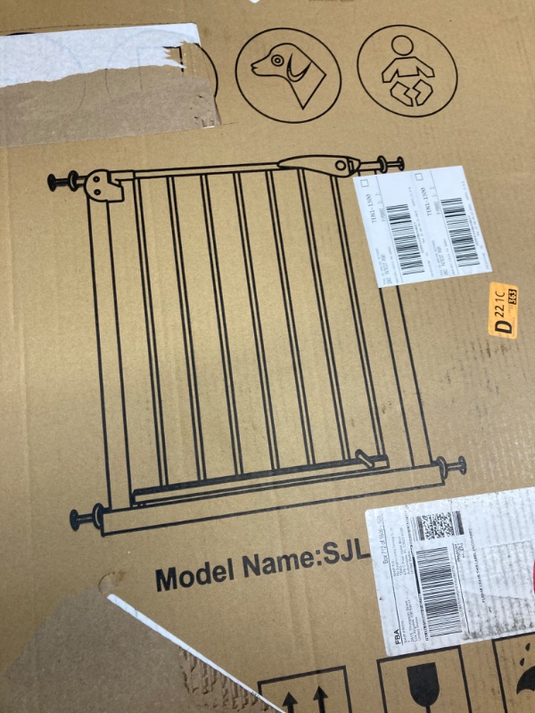 Photo 5 of Baby Gate for Stairs, 29.9" High Safety Pet Gates for Dogs, Fits Between 25.5" and 28.3", Easy Walk Safety Gates for Baby, Easy Install Pressure/Hardware Mounted Dog Gates for House Indoor 28.3" Wide