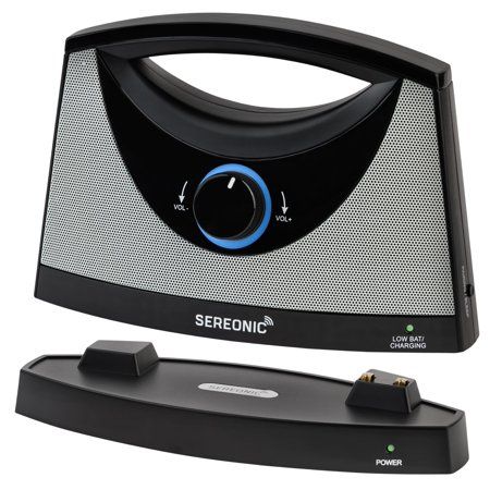 Photo 1 of Sereonic Portable Wireless TV Speakers for Smart TV W/ Audio Ports 100ft Range (Black/Silver)