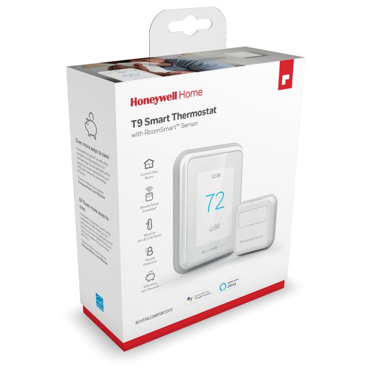 Photo 1 of Honeywell T9 Wi-Fi Smart Thermostat W/ RoomSmart Sensor