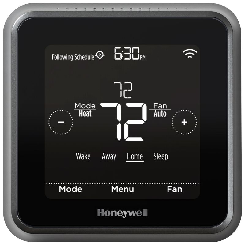 Photo 1 of Ademco Honeywell RCHT8612WF2005 Gray & Black T5+ Smart Thermostat with Power Adapter