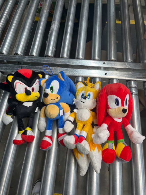 Photo 2 of 12" Sonic Plush Toys,Sonic Stuffed Animals,Knuckles Shadow Tails Plushies Doll Toys Gifts for Boys and Girls (4 Pcs Set)