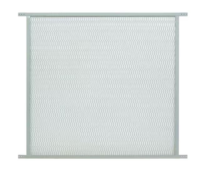 Photo 1 of 36 in. x 30 in. Grey Steel Pet Grille