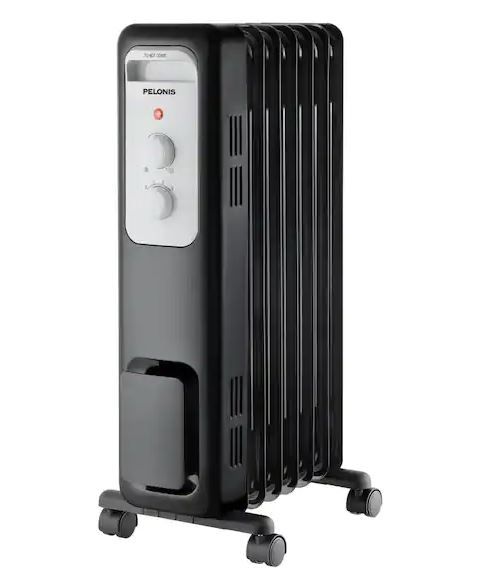 Photo 1 of 1,500-Watt Oil-Filled Radiant Electric Space Heater with Thermostat