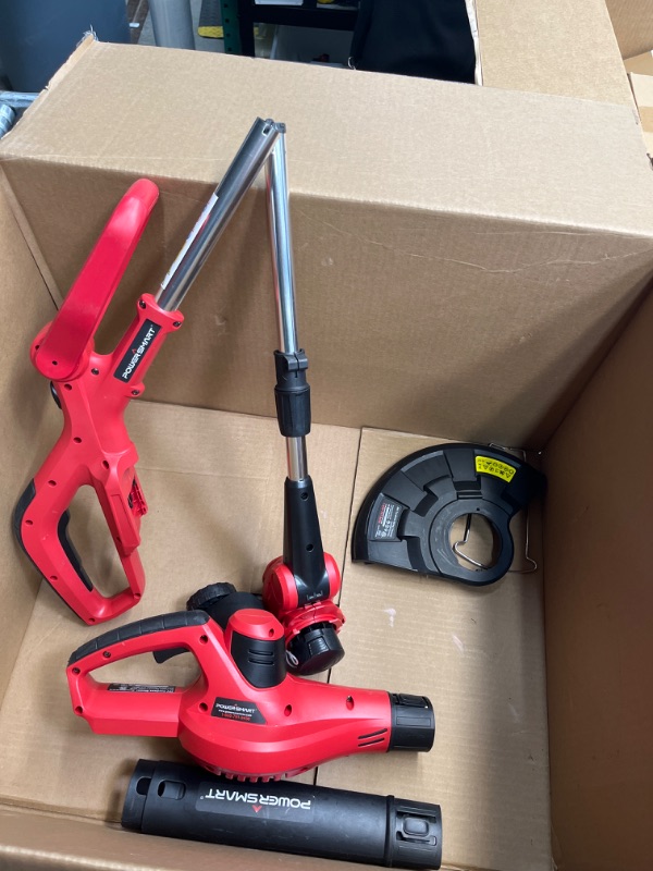 Photo 1 of **NOT ALL PARTS INCLUDED** PowerSmart 20V Cordless Leaf Blower with 2.0Ah Battery and Charger, Lightweight Small Leaf Blower for Gutter, Patio, Jobsite PS76101A One Battery