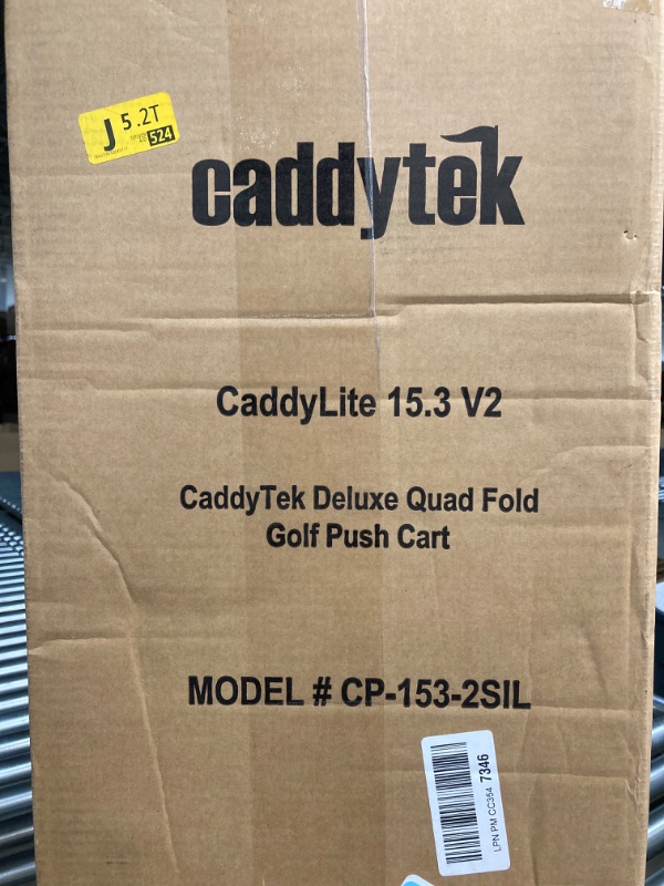 Photo 3 of Caddytek CaddyLite 15.3 V2 Golf Push Cart, Silver