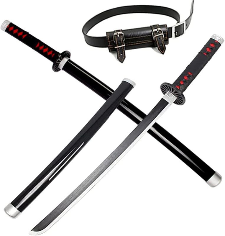 Photo 1 of FENGLONG-YB Demon Slayer Sword Anime Kamado Tanjirou Samurai Katana Comes with Belt Cosplay 29.9 inches