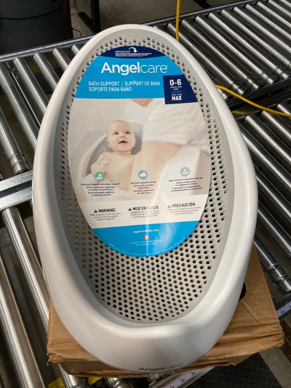 Photo 2 of Angelcare Baby Bath Support (Grey) | Ideal for Babies Less than 6 Months Old Grey 1 Count (Pack of 1)