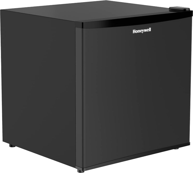 Photo 1 of Honeywell Mini Compact Freezer Countertop, 1.1 Cubic Feet, Single Door Upright Freezer with Reversible Door, Removable Shelves, for Home, Dorms, Apartment, Office- Black black Freezer