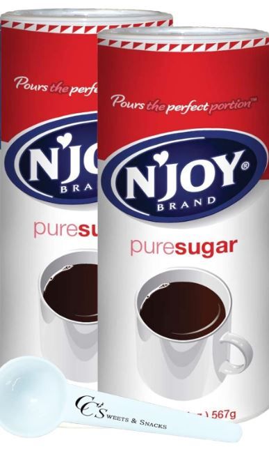 Photo 1 of 
N'Joy Sugar Canisters 22 Ounce (Pack of 3) 100% Pure Granulated Bulk Sugar w/CC's Sweets & Snacks Scoop
