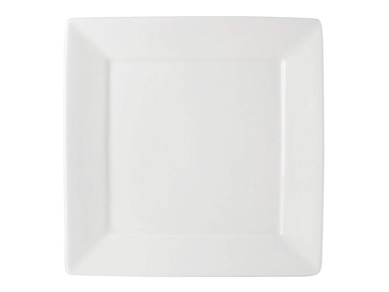 Photo 1 of Tuxton China ABU-006 Plate, 10-1/8" x 10-1/8", Square, Microwave & Dishwasher Safe, Oven Proof, Fully vitrified, Lead-Free, Ceramic, AlumaTux,...
