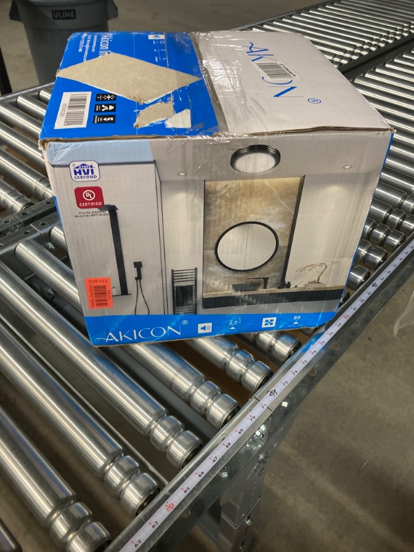 Photo 1 of Akicon Ultra Quiet Bathroom Exhaust Fan with LED Light 80CFM 2.0 Sones Round Bathroom Ventilation Fan with Frosted Glass Cover (Oil Rubbed Bronze)