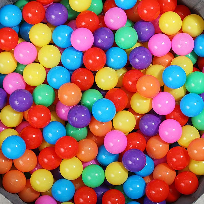 Photo 1 of Ball Pit Balls 170pcs for Kids, Colorful Balls for Ball Pit, 2.2” Non-Toxic Crush Proof Play Balls BPA Free, 7 Kinds of Bright Color Ocean Balls