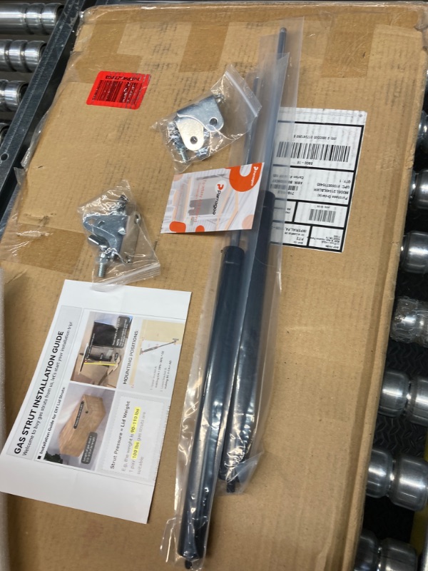 Photo 2 of PAMAGOO 20 inch Gas Shock 150 lbs Per Prop, ??? ? Gas Spring Strut with L-Type Mounts for Heavy Duty Lid RV Bed Toolbox Basement Floor Door Heavy Equipment (??? ???-??? ??? ???) 150 lbs 20 in