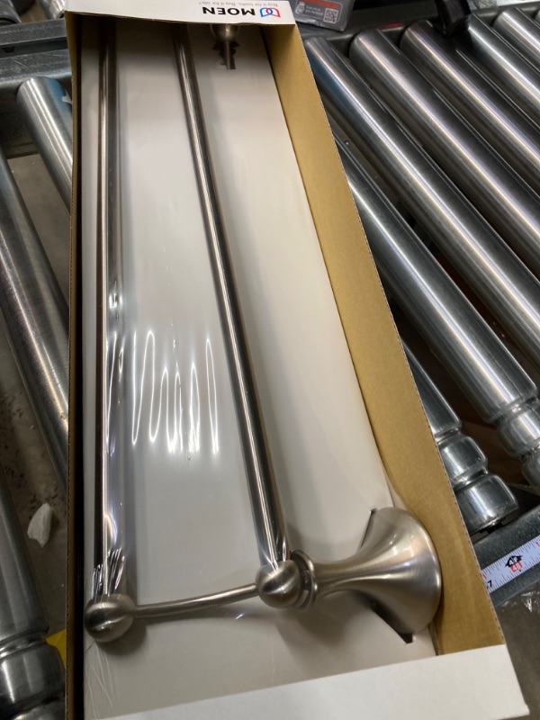 Photo 1 of Moen DN7722BN Lounge 24" Double Towel Bar - Brushed Nickel