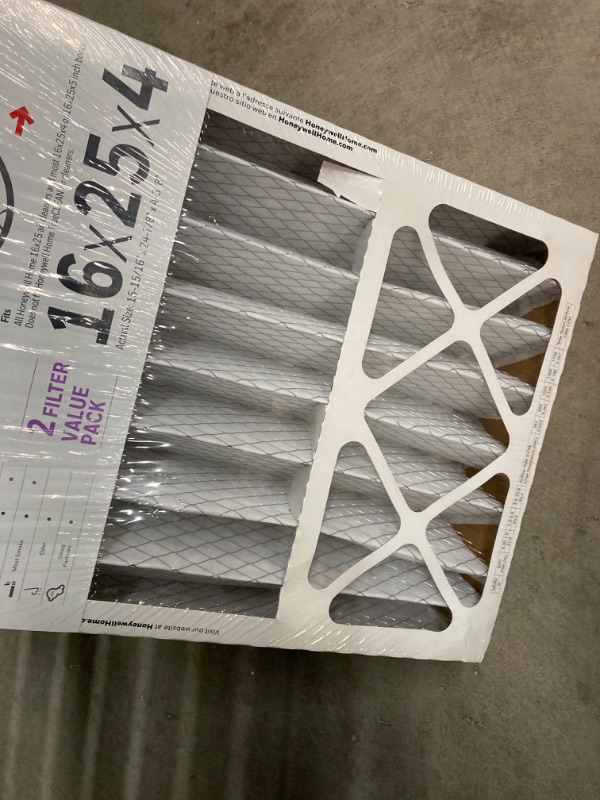 Photo 2 of 16 x 25 x 4 Pleated Air Filter FPR 8 (2-Pack)