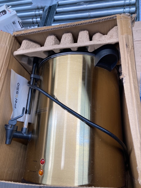 Photo 4 of ***SEE NOTES, USED*** Perossia Commercial Coffee Urn, 110-Cup 16L Double Wall Stainless Steel Large Percolate Coffee Maker Electric Hot Water Urn Dispenser for Parties Office Catering Events