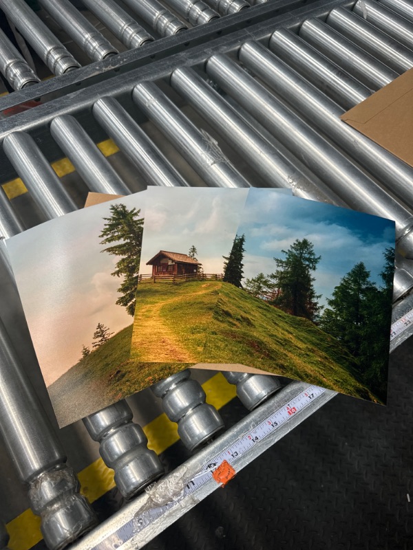 Photo 1 of 3 PCS FIELD Picture Wall Art Your Photo on Custom Glass 9 x 11 Vertical Print