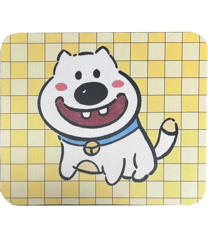 Photo 1 of Computer Mouse Pad, Desk Gaming Mouse Pad with Non-Slip Rubber Base, Easy to Slide, Durable Material, Portable, with Fresh and Cute Design, Happy Puppy, Bring Good Mood