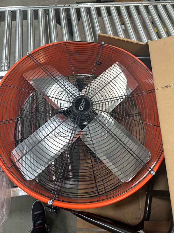 Photo 2 of 24 in. 2-Speed Heavy Duty Tilt Drum Fan