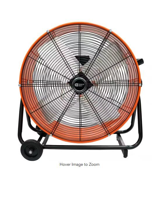 Photo 1 of 24 in. 2-Speed Heavy Duty Tilt Drum Fan