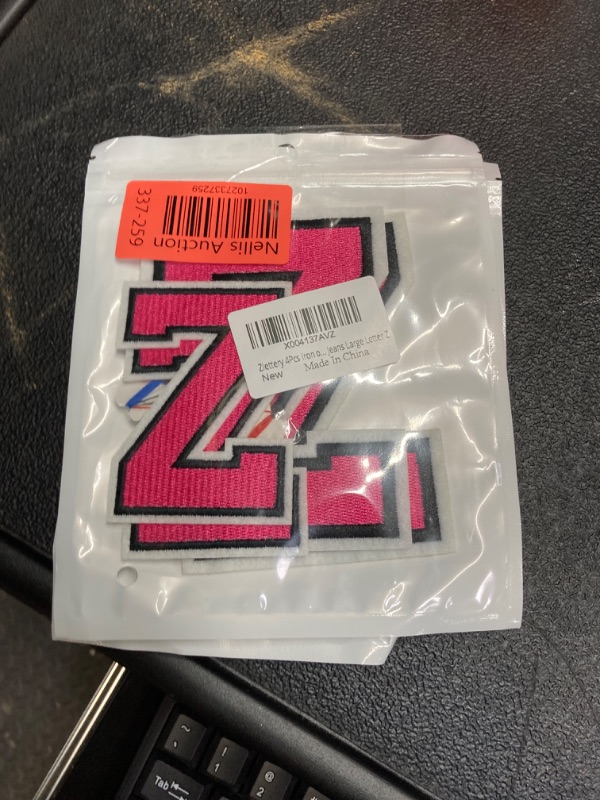 Photo 2 of 4Pcs Iron on Letter Patches Pink, 2 Sizes 4.5inch and 3.14inch Embroidered Alphabet Patches for Clothing Jackets Hats Backpacks Jeans Large 2 pack