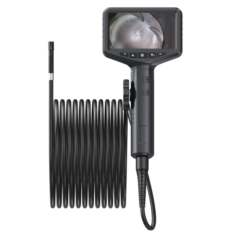 Photo 1 of Steering Industrial Endoscope Camera 5" IPS Screen HD1080P Single Dual Lens Pipe Car Inspection Borescope IP68 Waterproof LEDs
