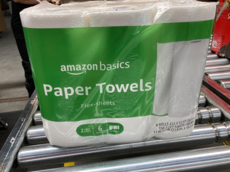 Photo 2 of Amazon Basics 2 Ply Paper Towels - Flex-Sheets - 12 Value Rolls