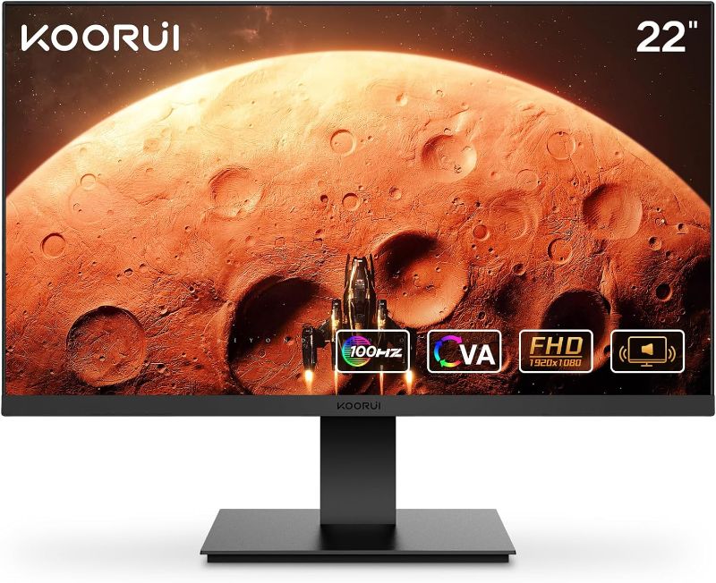 Photo 1 of KOORUI Monitor 21.5 Inch Gaming Monitor FHD 1080P/Full HD