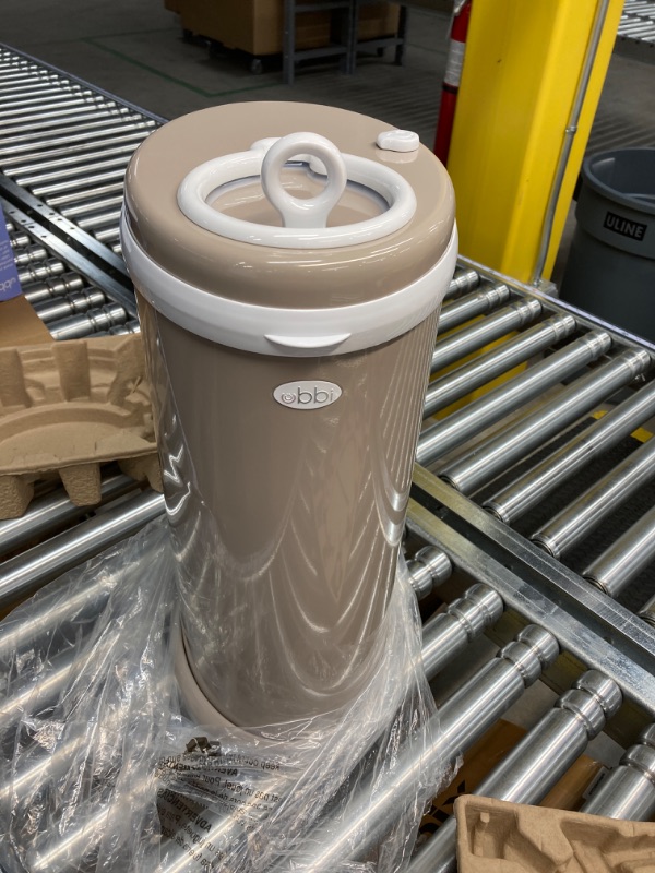 Photo 2 of Ubbi Steel Odor Locking, No Special Bag Required Money Saving, Awards-Winning, Modern Design Registry Must-Have Diaper Pail, Taupe