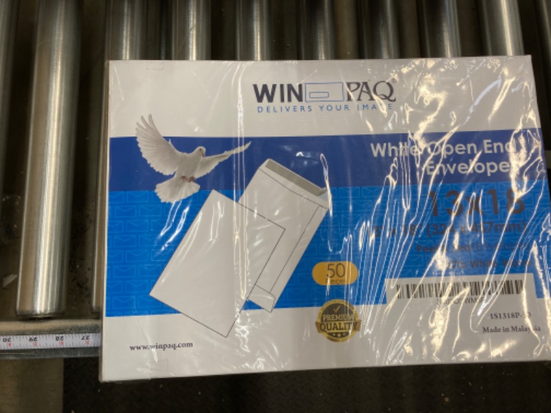 Photo 2 of WINPAQ 13" x 18" Extra Large White Peel & Seal Catalog Mailing Envelopes 27lb, 50 Counts - Great for Mailing, Storage & Organizing