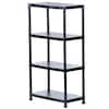 Photo 1 of 4-Tier Plastic Garage Storage Shelving Unit in Black (28 in. W x 52 in. H x 15 in. D)