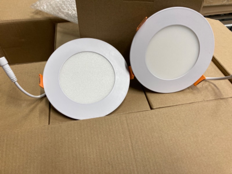 Photo 2 of Amico 12 Pack 4 Inch 5CCT Ultra-Thin LED Recessed Dimmable Can/Ceiling Light with Junction Box, 2700K/3000K/3500K/4000K/5000K Selectable, 11W Eqv 70W, 800LM High Brightness Wafer Downlight - ETL&FCC