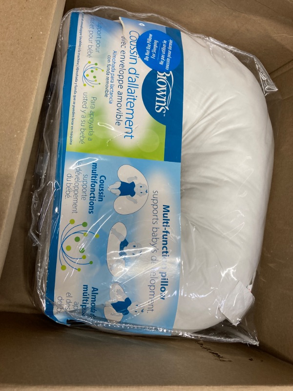 Photo 2 of Nursing Pillow and Positioner with Minky Cover for Breastfeeding and Bottle Feeding, Propping Baby, Tummy Time, Baby Sitting Support, Awake-Time Support (Pillow Only, 22" x 17.7" x 5.9")