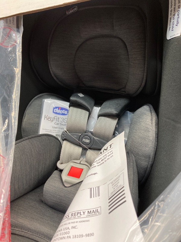 Photo 2 of Chicco KeyFit 35 Infant Car Seat - Onyx | Black Durable Woven Seat Pad Onyx