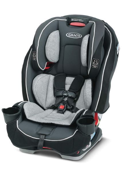 Photo 1 of Graco SlimFit 3 in 1 Baby Car Seat, Slim Car Seat Design Saves Space in Your Back Seat, Rear Facing and Front Facing Car Seat, Highback Booster Car Seat and 10 Position Headrest Heights