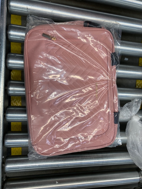 Photo 3 of BAGSMART 20 Inch Carry On Suitcase, Lightweight, Expandable, TSA Lock, Polyester, Pink