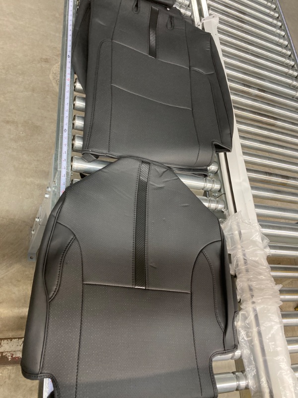 Photo 2 of for Toyota Tundra Seat Cover 2023, for Tundra Accessories 2022-2024, Water Proof Faux Leather Cover, Fiber Black 3Pcs