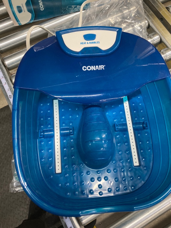 Photo 2 of Conair Pedicure Foot Spa Bath with Heat reaching 104 Degrees, Massaging Foot Rollers, Soothing Bubbles, Pumice Stone and Nail Brush Included