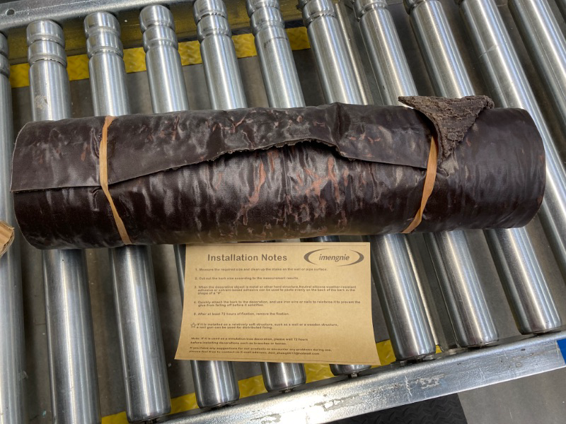 Photo 1 of Artificial Tree Bark 118in*19.7in (16.15 sq.ft) Silicone Fake Bark for Pillars Pipes Street Light Poles Wrapping Simulation Decoration Indoor and Outdoor Tree Trunk Wall