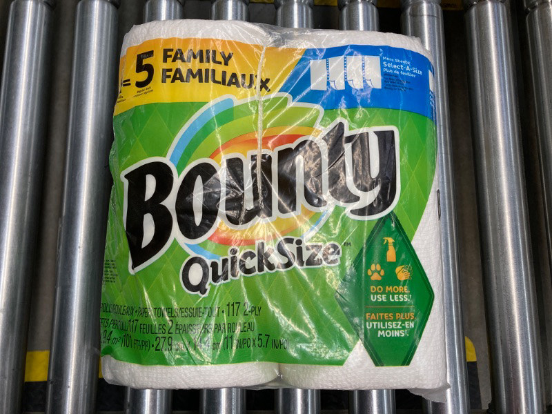 Photo 2 of Bounty Select-A-Size Paper Towels, 2 Double Plus Rolls, White, 2 Double Plus Rolls = 5 Regular Rolls