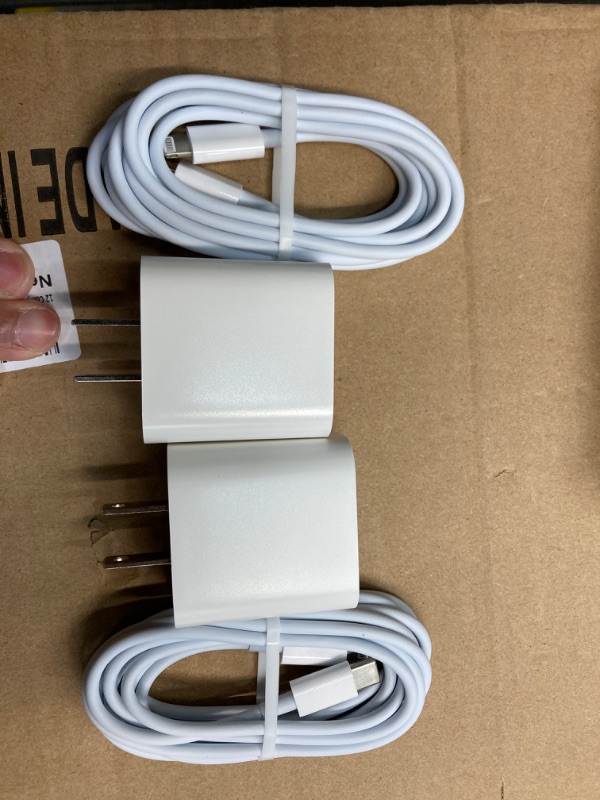 Photo 2 of iPhone 15 Charger Fast Charging - 2 Pack 20W USB C Wall Charger Block with 6Ft Type C Cable for iPhone 15/15 Pro/15 Pro Max, iPad Pro